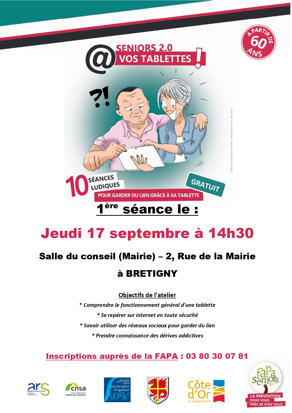 Atelier seniors 2.0 @ vos tablettes !