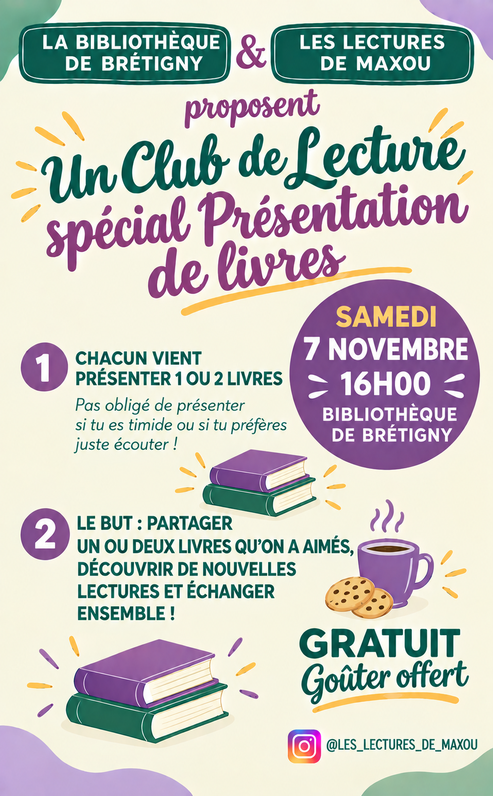 Club Lecture : présentation de livres