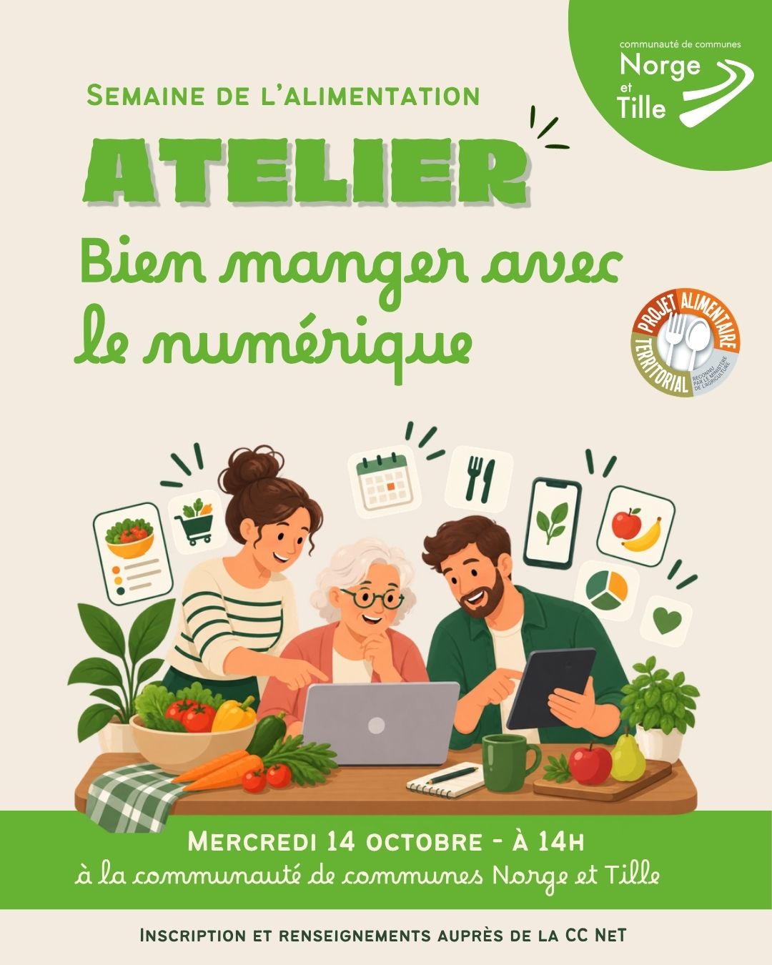 Atelier bien manger avec le numérique