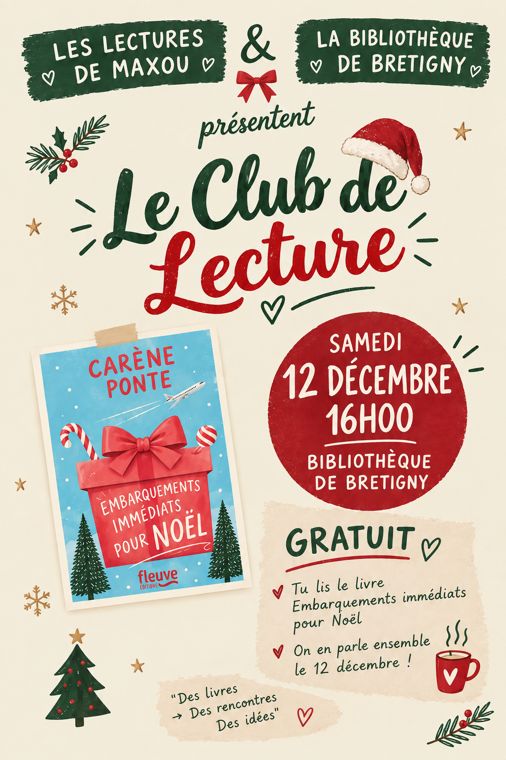 Club Lecture : Embarquements immédiats pour Noël